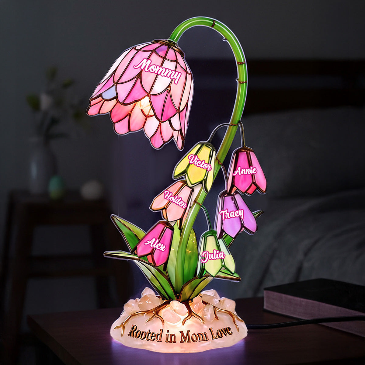 Lily Flower Acrylic Light Box - Personalized Gifts For Mom 02NAMG060226