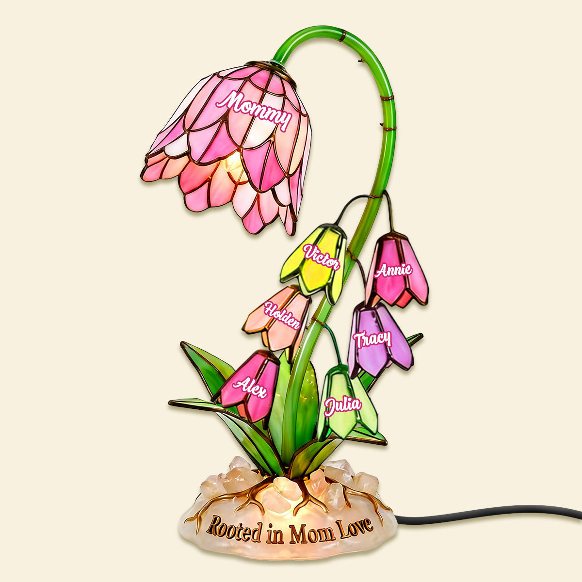 Lily Flower Acrylic Light Box - Personalized Gifts For Mom 02NAMG060226