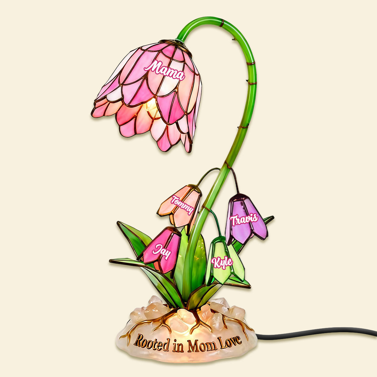 Lily Flower Acrylic Light Box - Personalized Gifts For Mom 02NAMG060226