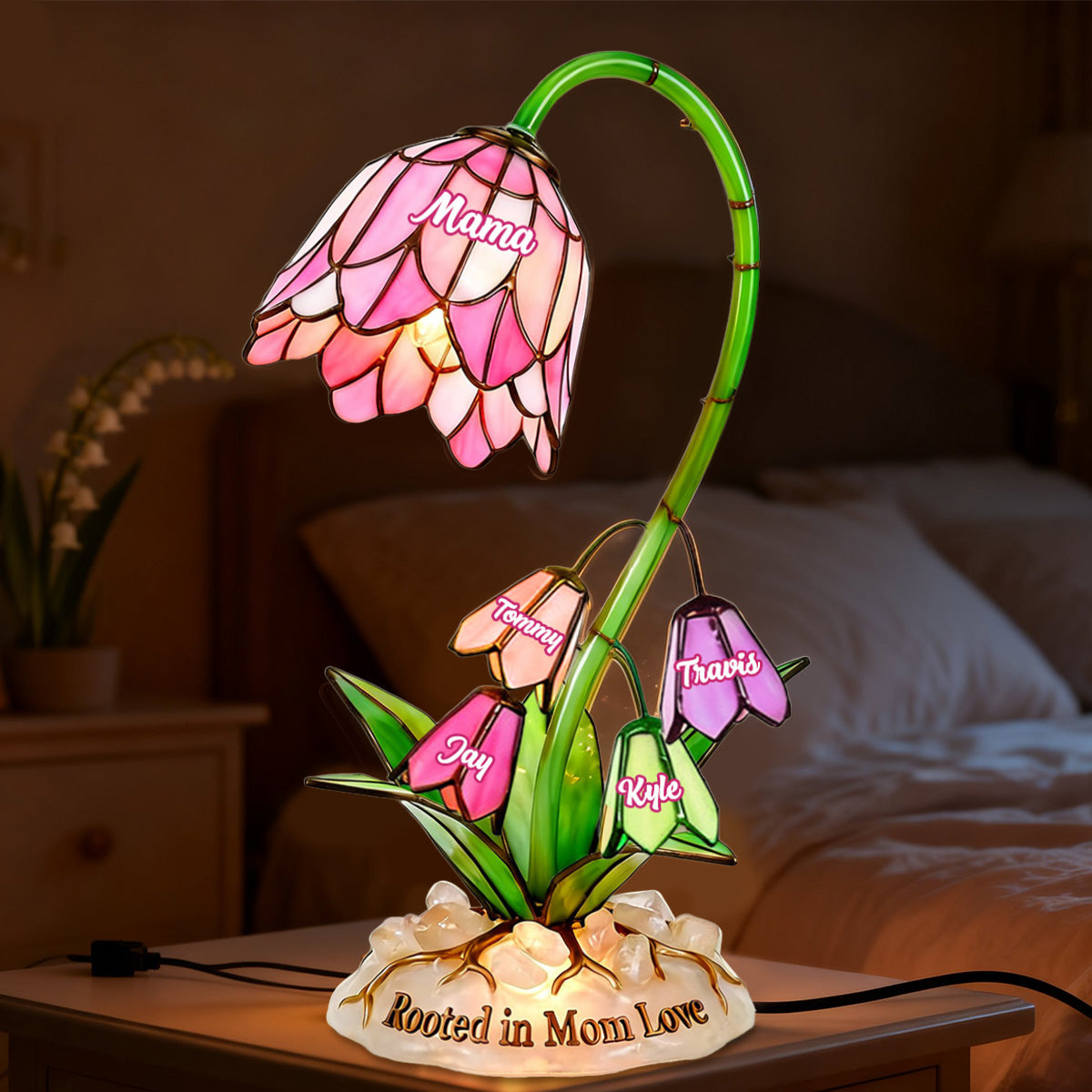 Lily Flower Acrylic Light Box - Personalized Gifts For Mom 02NAMG060226